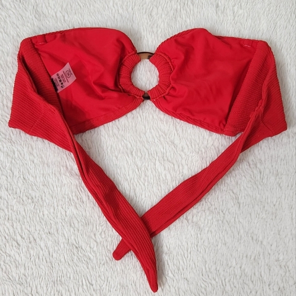 New!Set Montce Red crimson Micro Scrunch Lulu Swimsuit - Picture 10 of 14